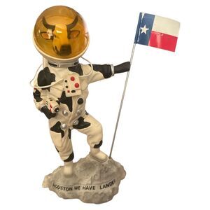 CowParade Moonwalking Cow #7282 Astronaut Figurine 2003 Houston We Have Landed